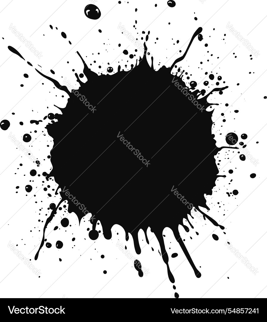 Eine abstrakte schwarze Tinte mit Tropfen Eine abstrakte schwarze Tinte mit Tropfen vektorbild