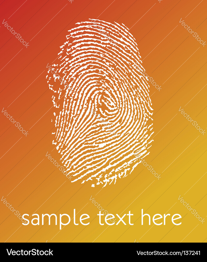 Fingerprint Scan - Forensic Analysis Vector Image