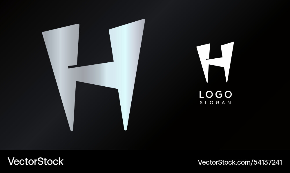 Geometric triangular h letter abstract dynamic Geometric triangular h letter abstract dynamic vector image
