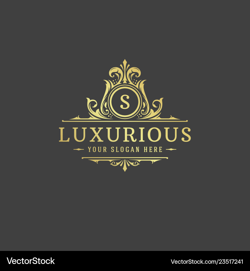 Luxury logo monogram crest template design Luxury logo monogram crest template design vector image