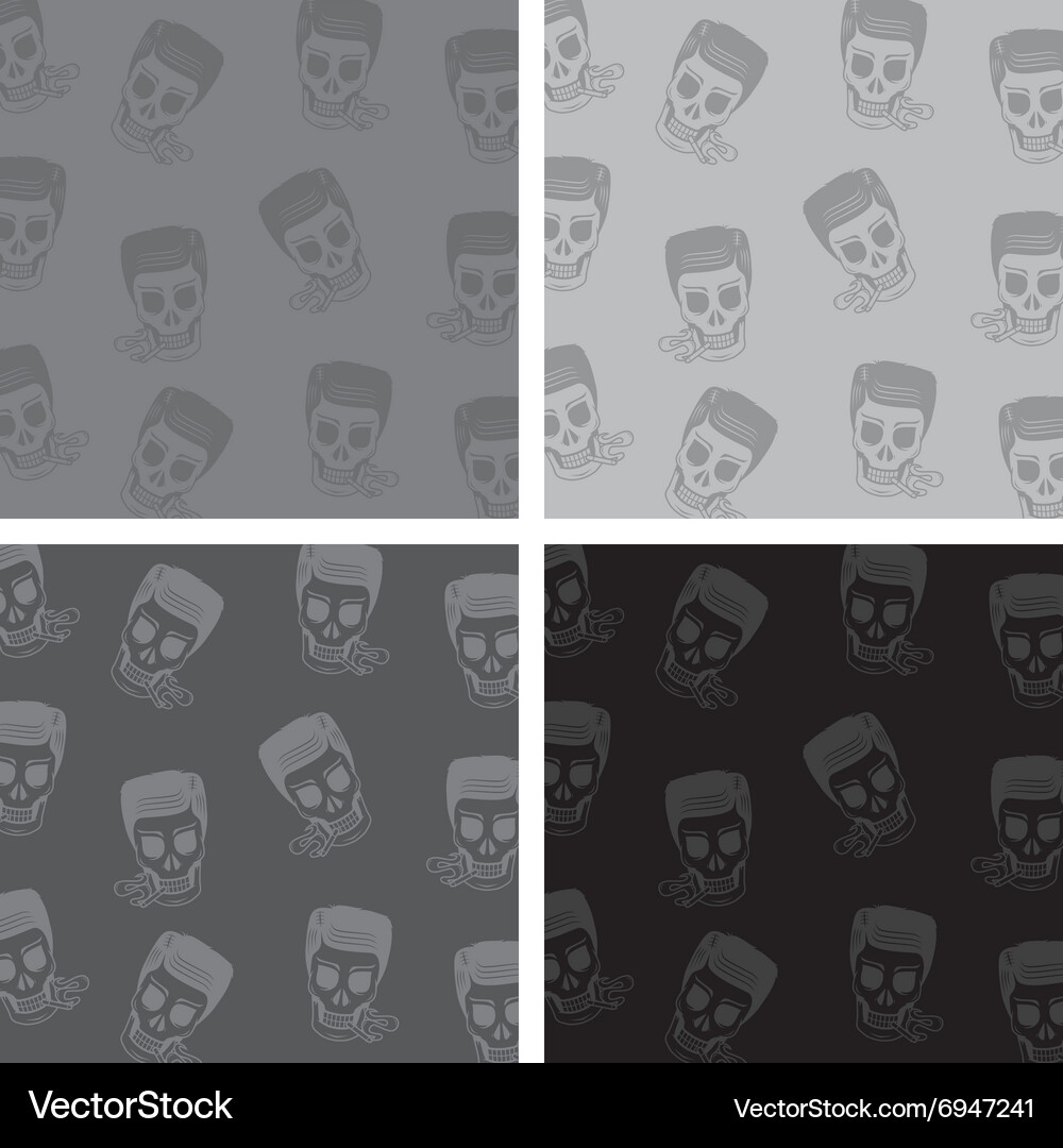 Skull background pattern Vector Image