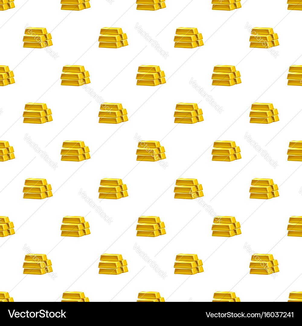 Stack of gold bars pattern Vector Image
