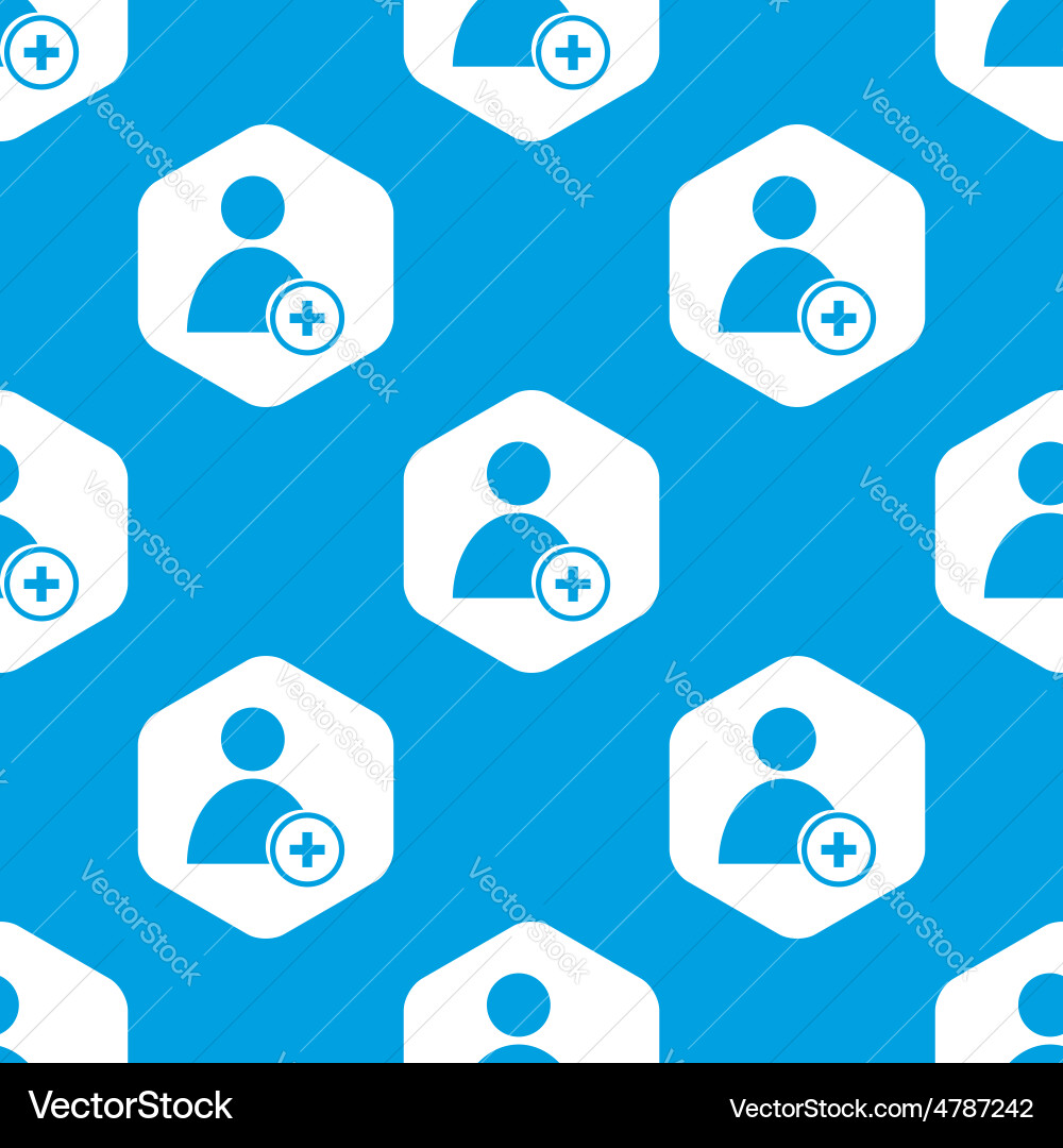 Add user hexagon pattern Vector Image