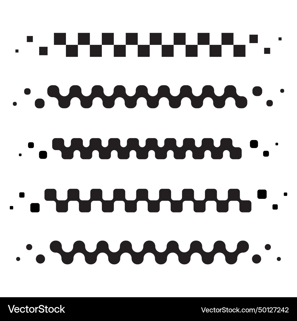 Checkered flag two rows lines Checkered flag two rows lines vector image