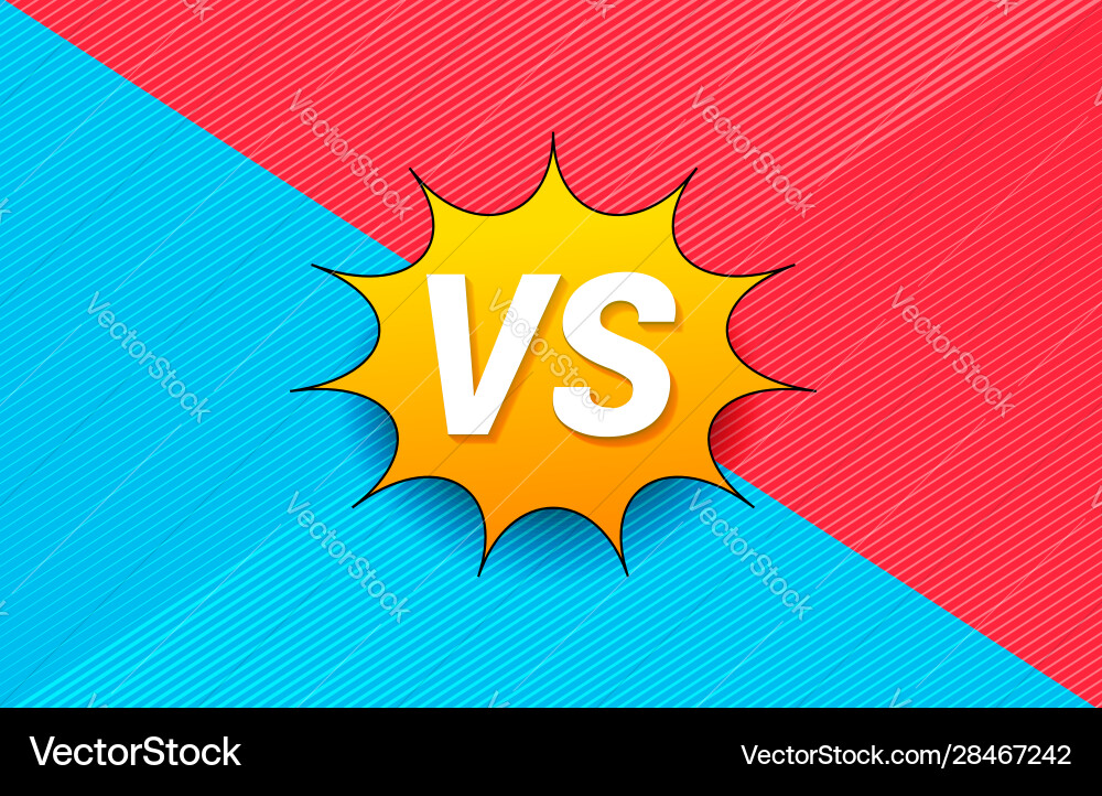 Comic versus light concept Royalty Free Vector Image