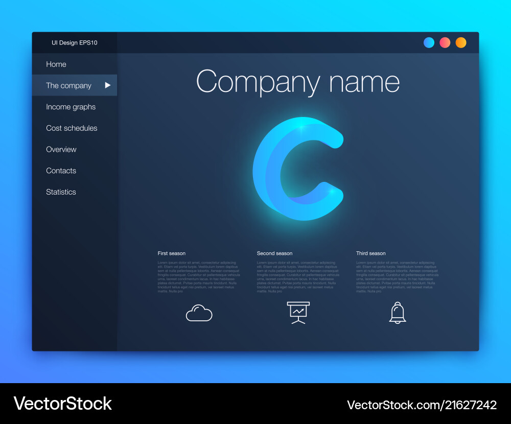 Dashboard infographic template with modern ui Dashboard infographic template with modern ui vector image