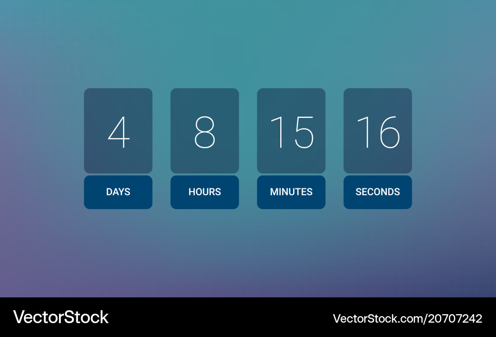 Digital Countdown Timer vector image