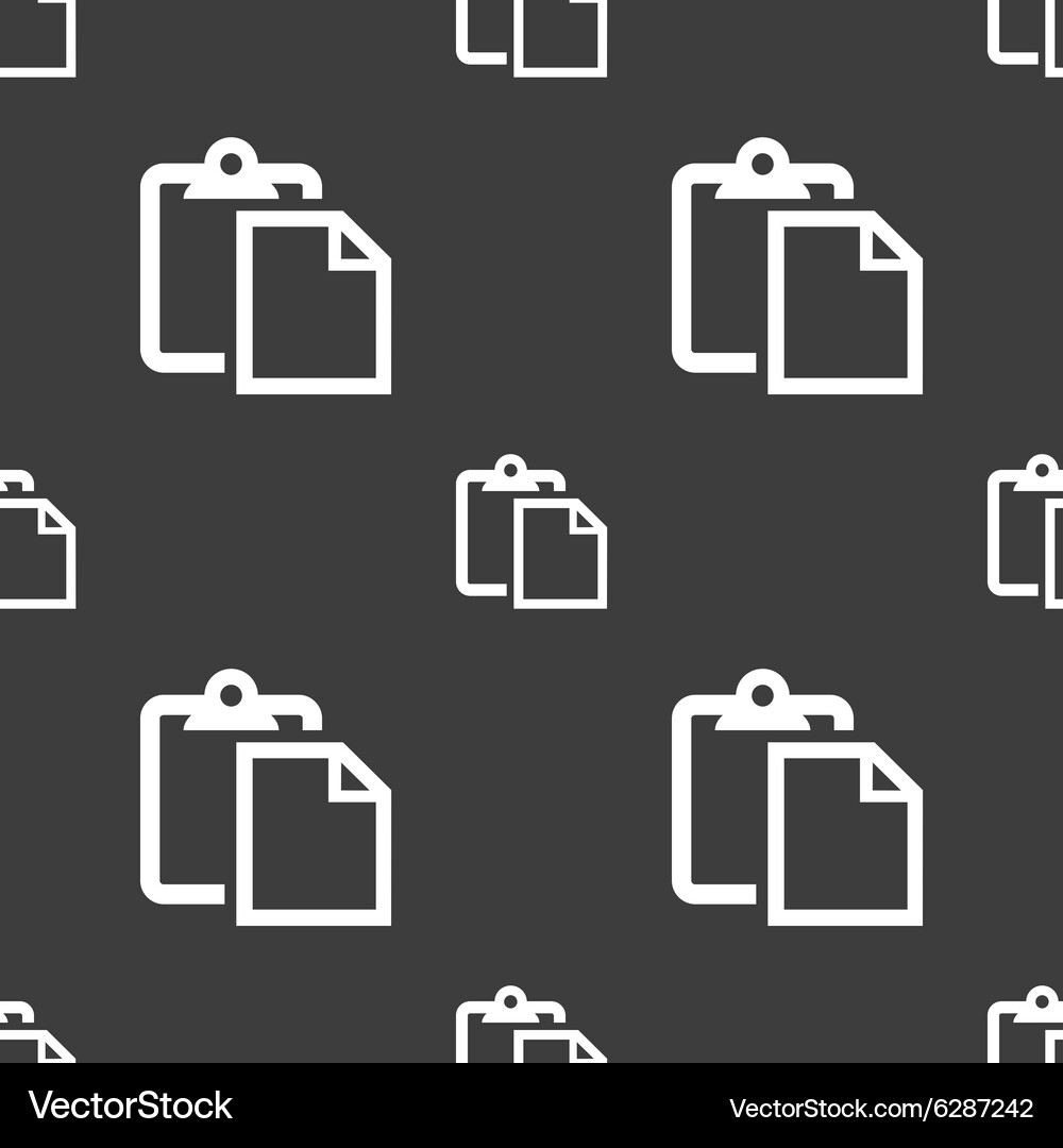 Edit document sign icon seamless pattern on a gray Vector Image