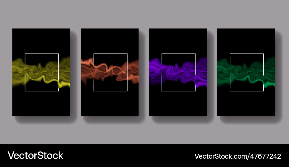 Frame art graphics with flow liquid lines Vector Image