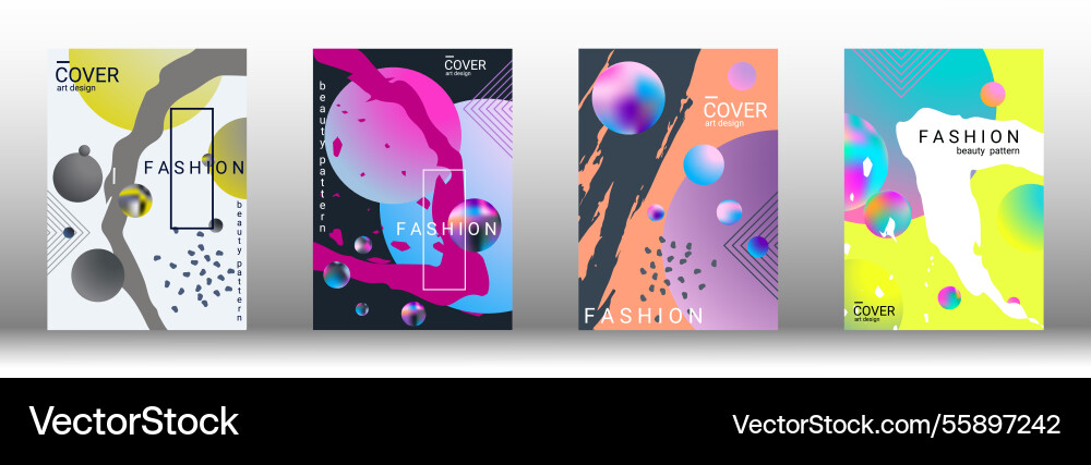 Future futuristic template with abstract forms Vector Image