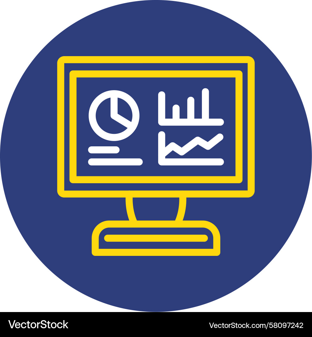 Performance Circle Dashboard Icon Vector Image