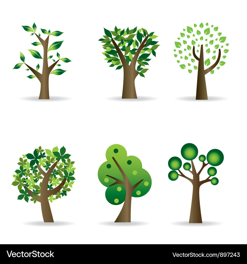 Abstract trees Vector Image