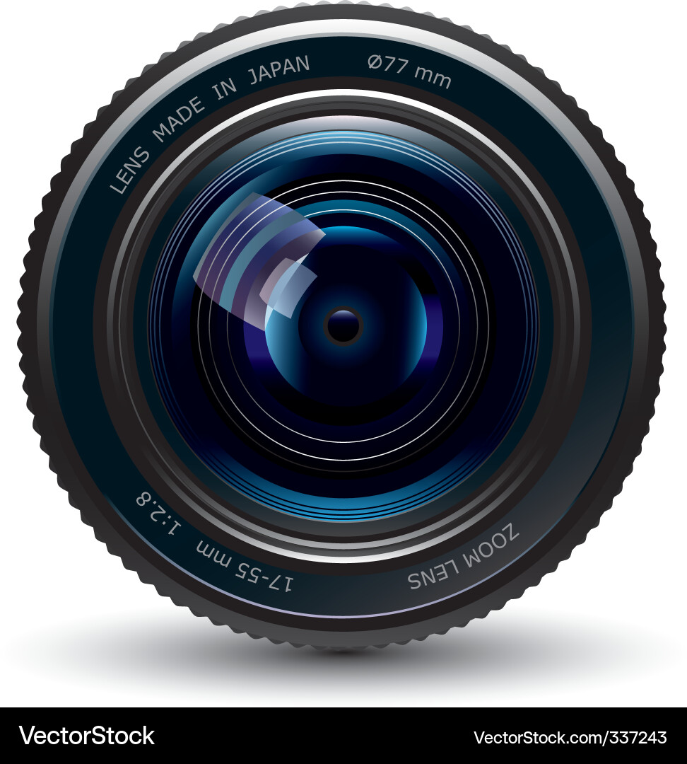 Camera Lens Photograph Vector Image