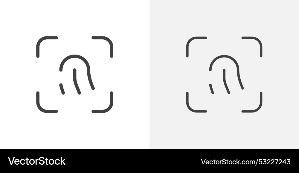 Fingerprint icon flat and simple set design vector image