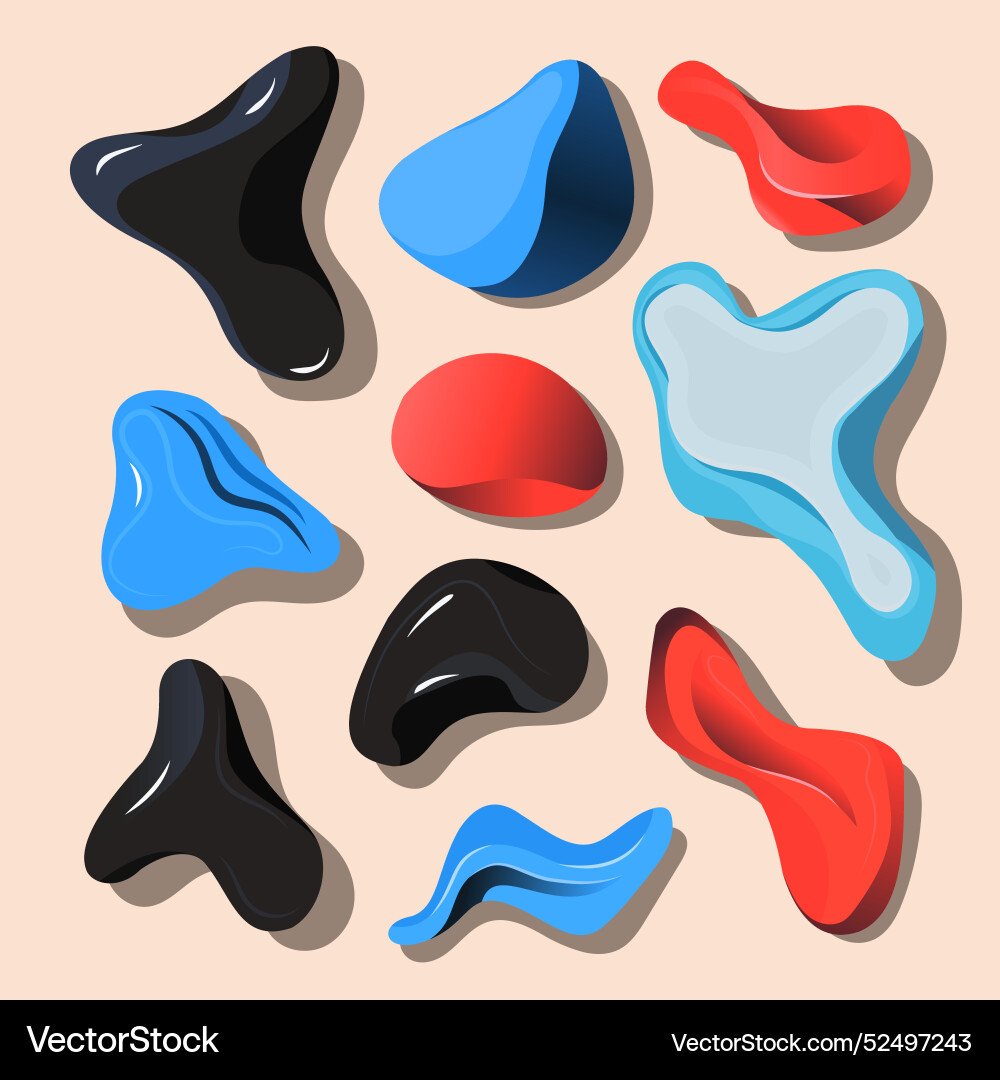 Organic abstract random shapes for pattern design Vector Image