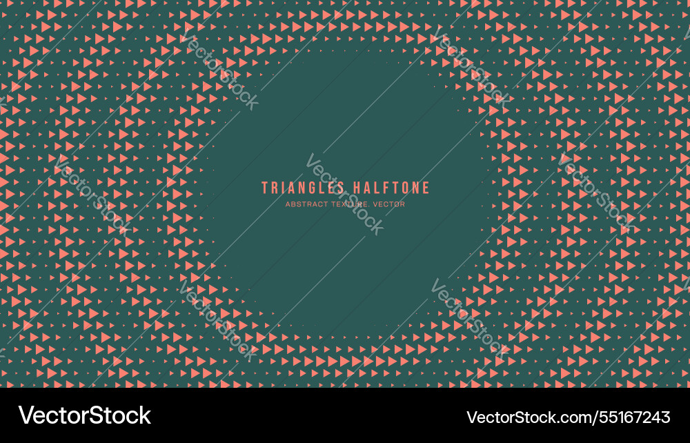 Triangles halftone pattern concentric circles Triangles halftone pattern concentric circles vector image