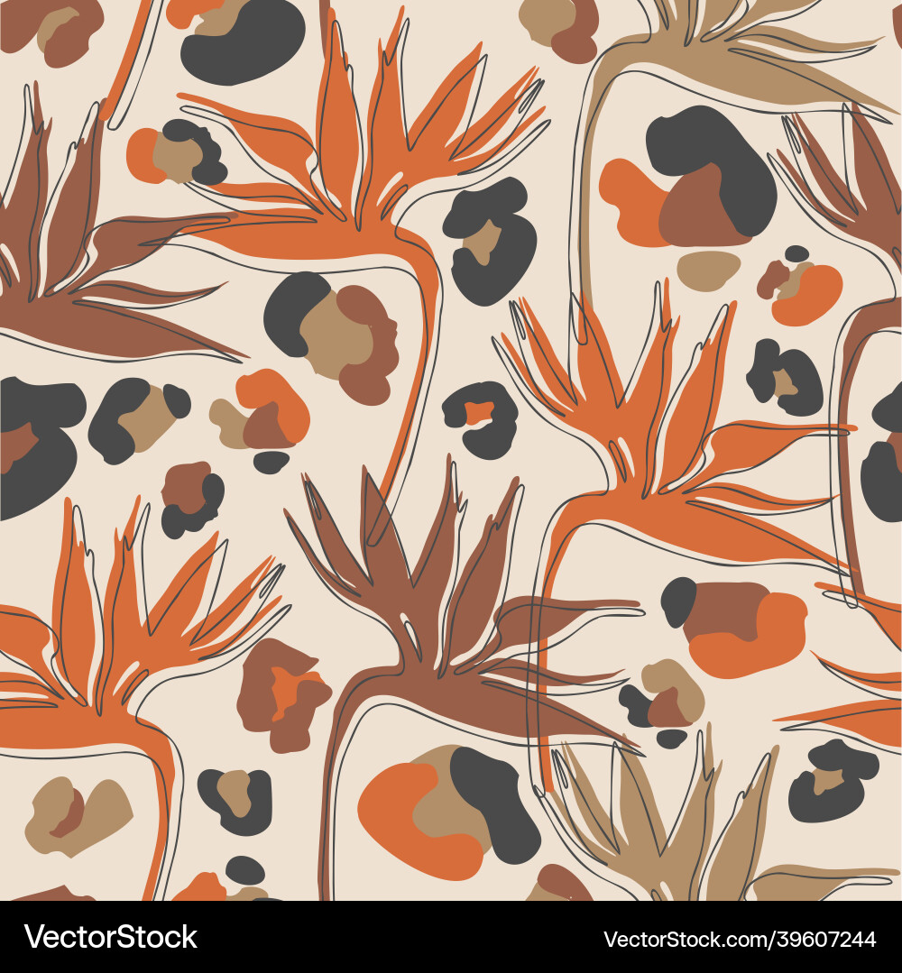 Abstract seamless pattern with animal print Abstract seamless pattern with animal print vector image