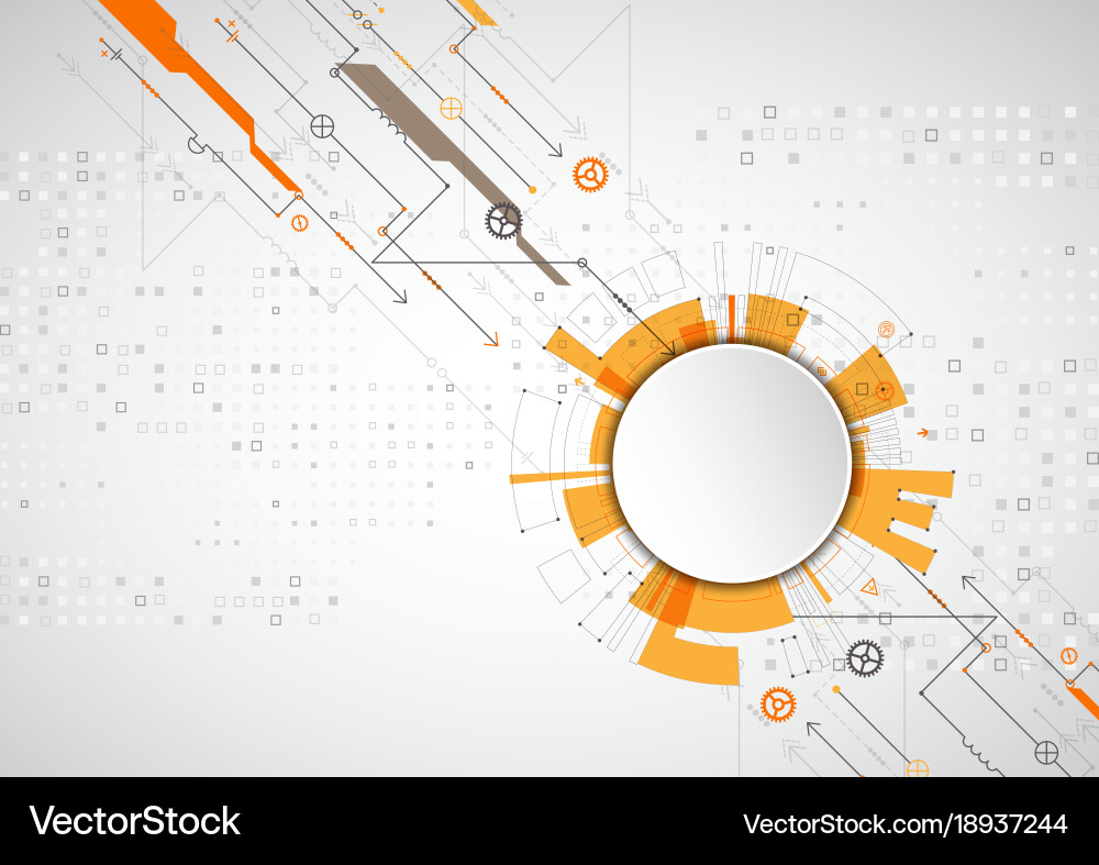 Abstract technological background with various vector image