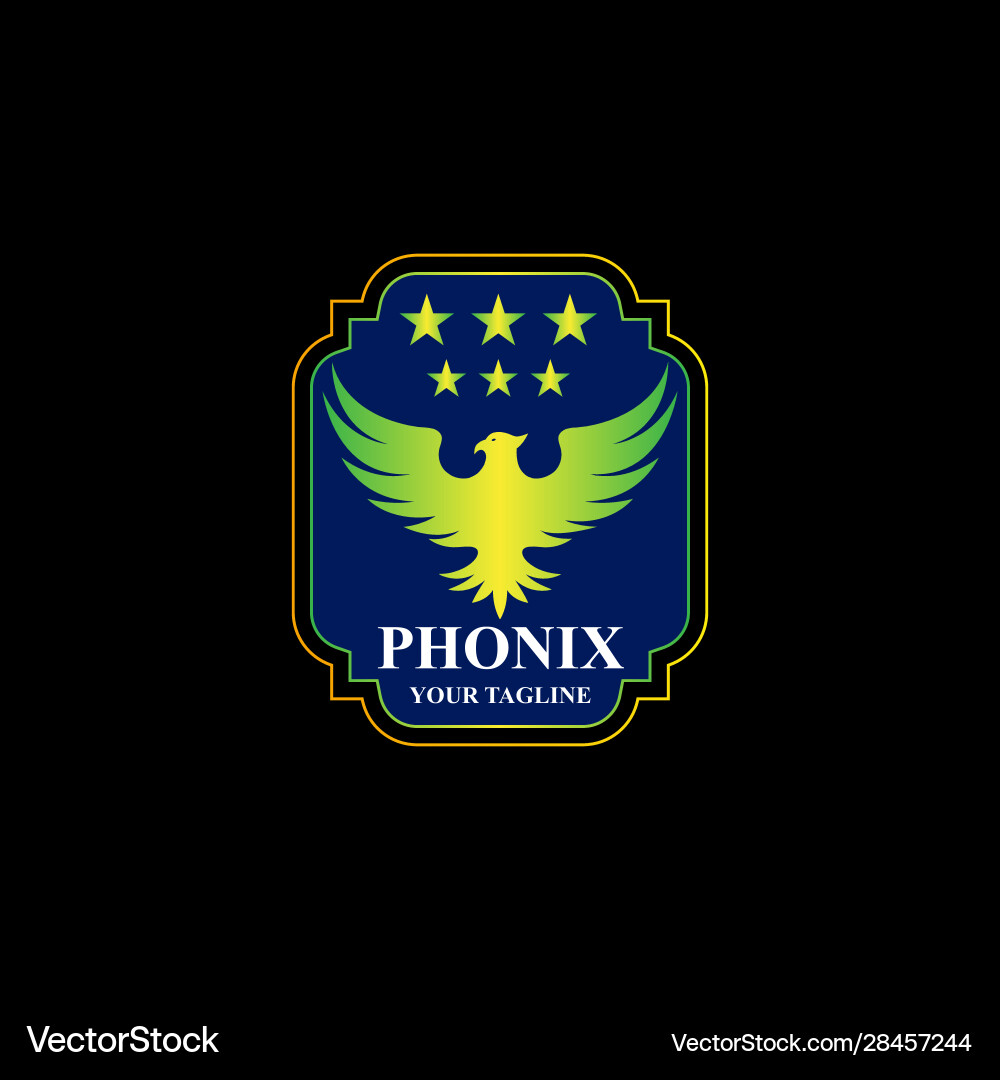 Creative phoenix logo design symbol Royalty Free Vector