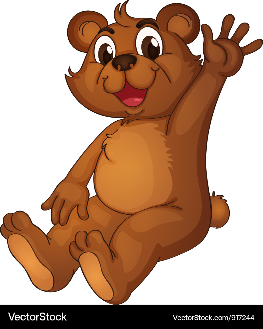 Cute Cartoon Bear Vector Image