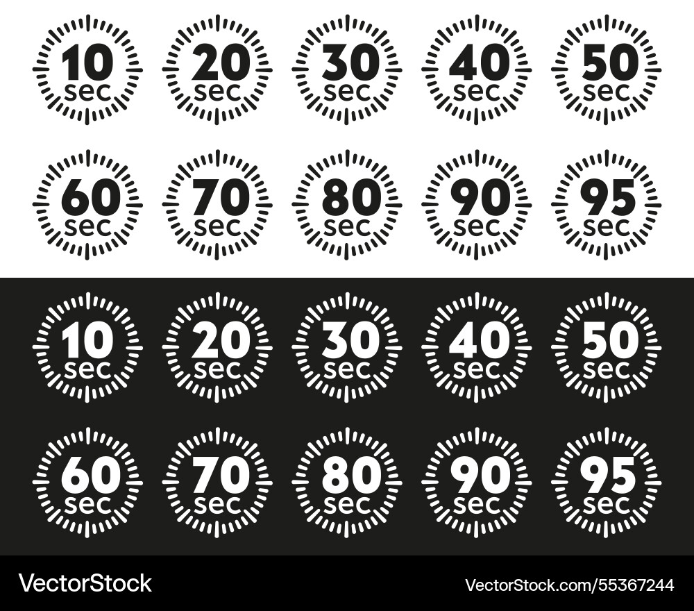 Digital timer set icon vector image