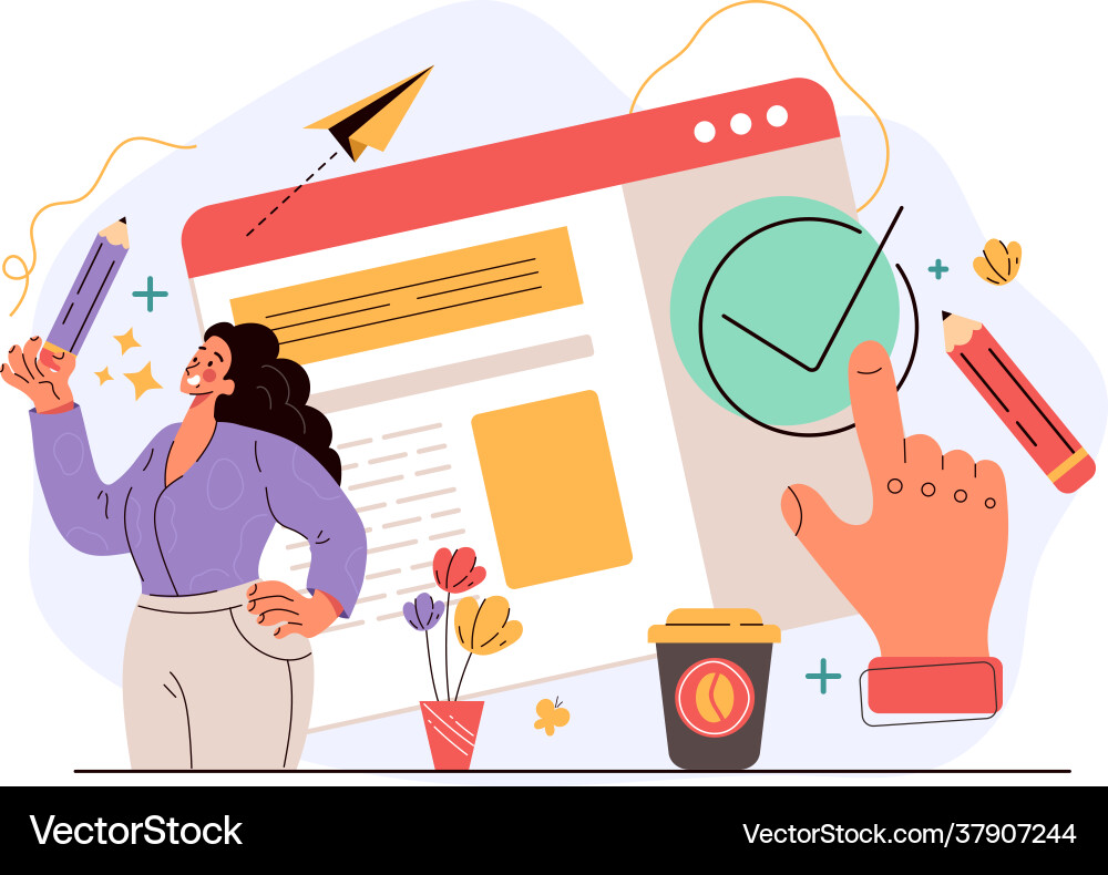 Digital user agreement document confirm website Digital user agreement document confirm website Vector Image