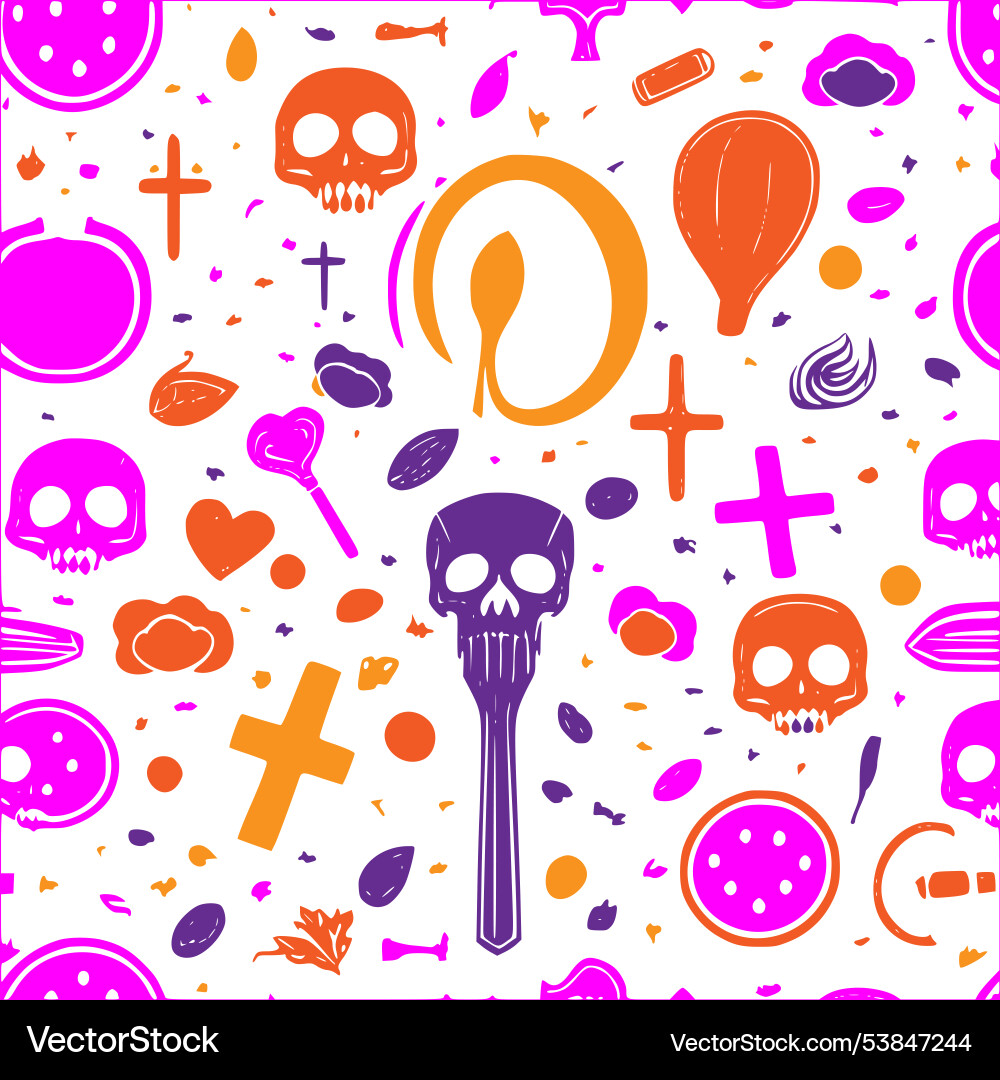 Graveyard abstract pattern seamless Vector Image