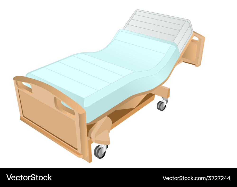 Hospital bed (3727244) – Royalty-Free Vector | VectorStock, image size:1000x787