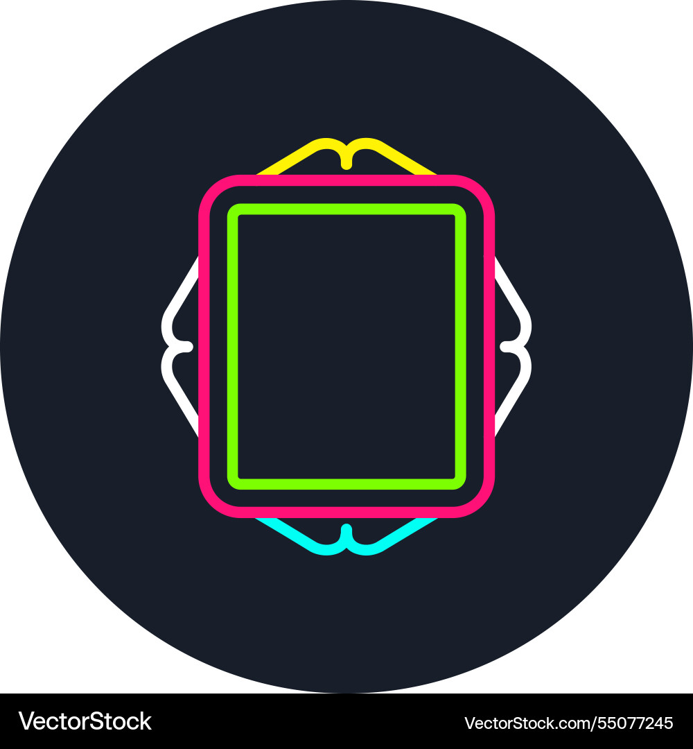 Frame line multi color icon Vector Image