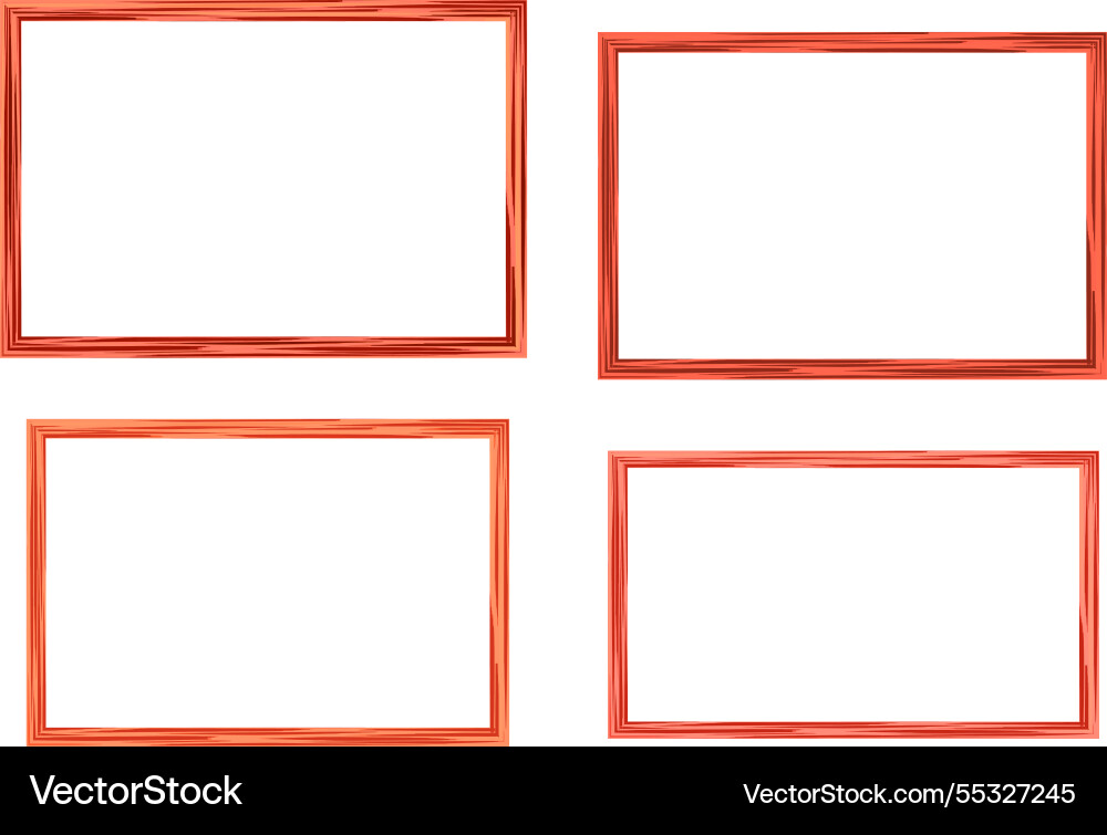 Red pattern colorful rectangular frames set Red pattern colorful rectangular frames set Vector Image