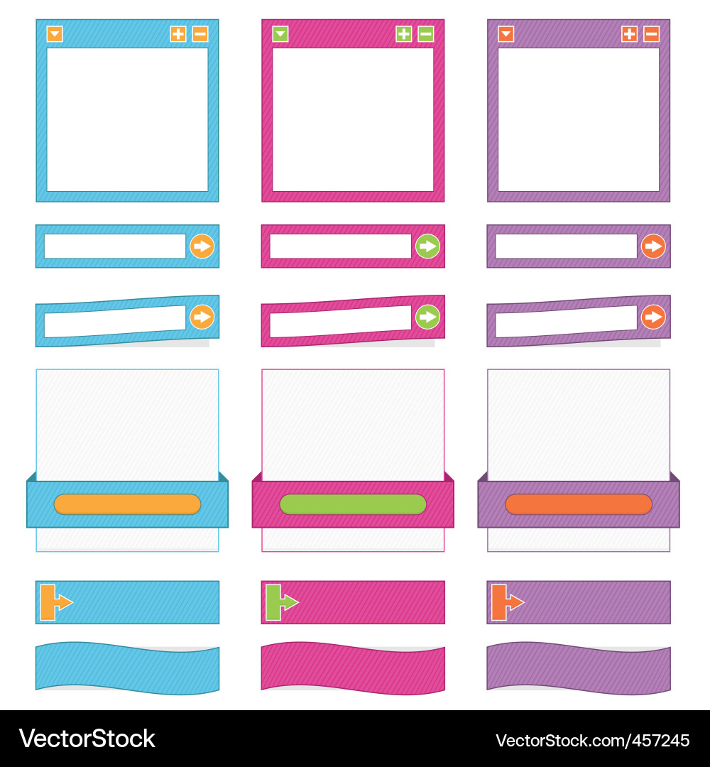 Web boxes Vector Image