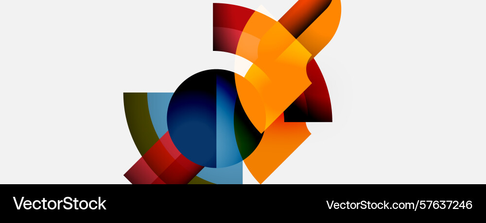 Abstract geometric shapes overlap creating Abstract geometric shapes overlap creating Vector Image
