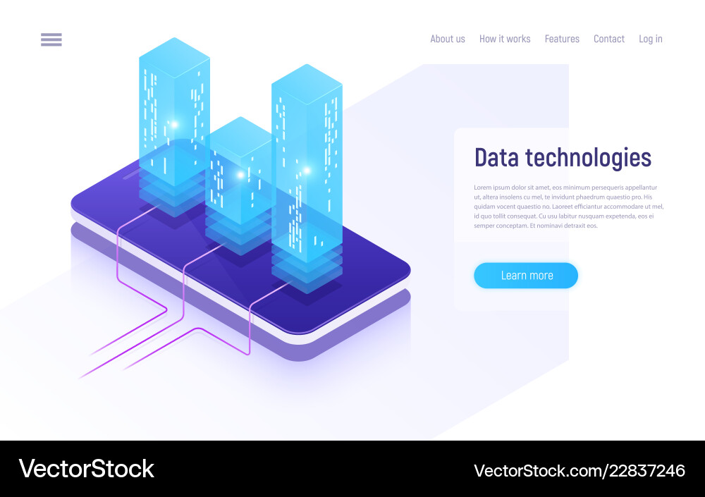 Digital Data Network Technology vector image