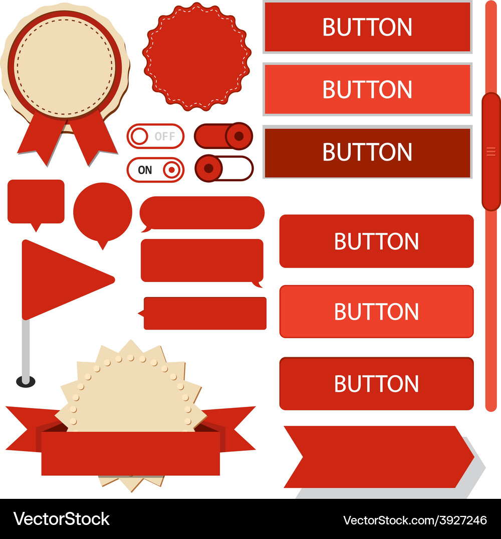Flat web design elements Vector Image