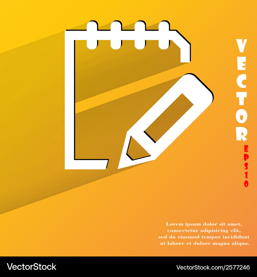 Notepad paper documents flat modern web button Vector Image