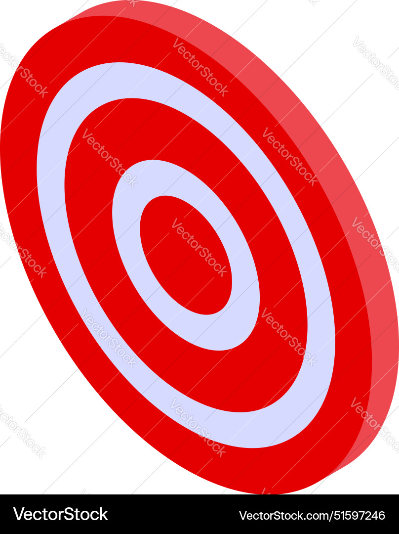 Red target for shooting with bow and arrow Vector Image