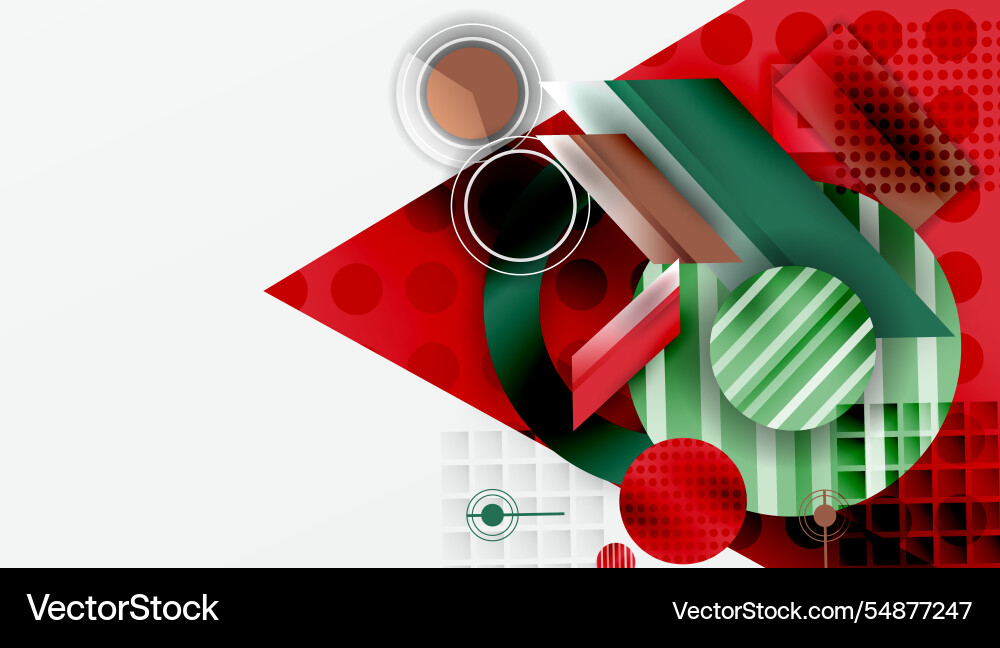 Complex geometric background with circles Vector Image