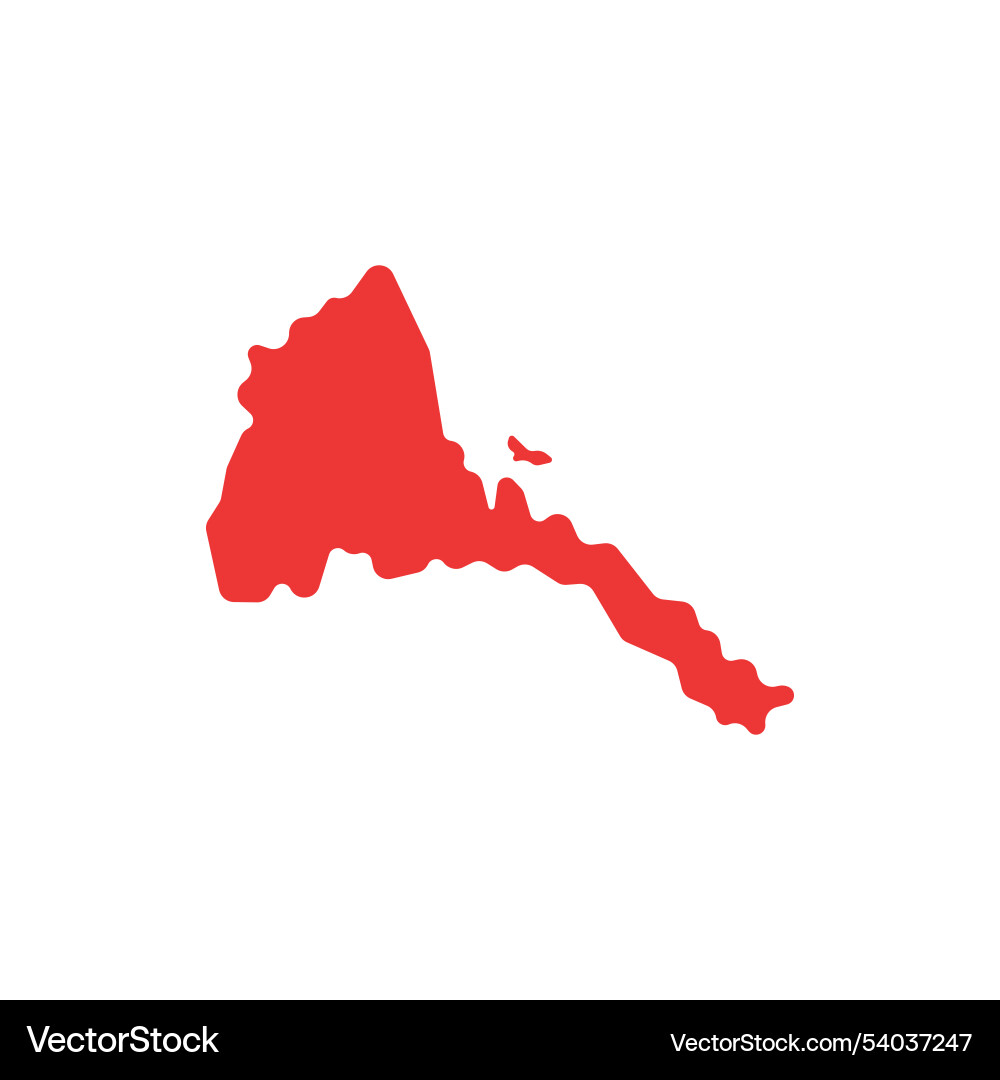 Eritrea country map border icon Vector Image