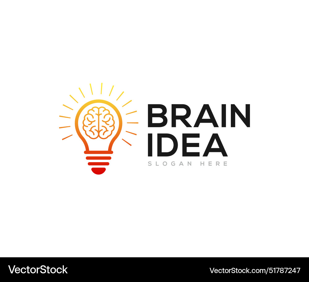 Idea Logo Design oder Lampendesign Vektorbild