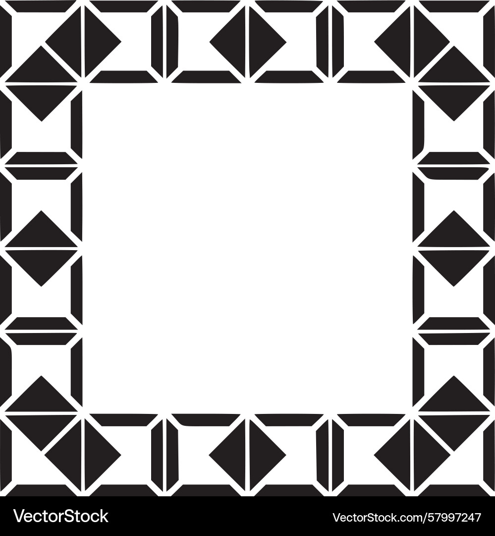 Intricate Geometric Frame Pattern vector image
