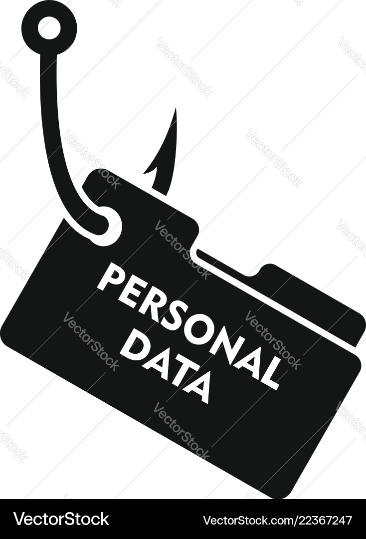 Phishing personal data icon simple style Phishing personal data icon simple style vector image