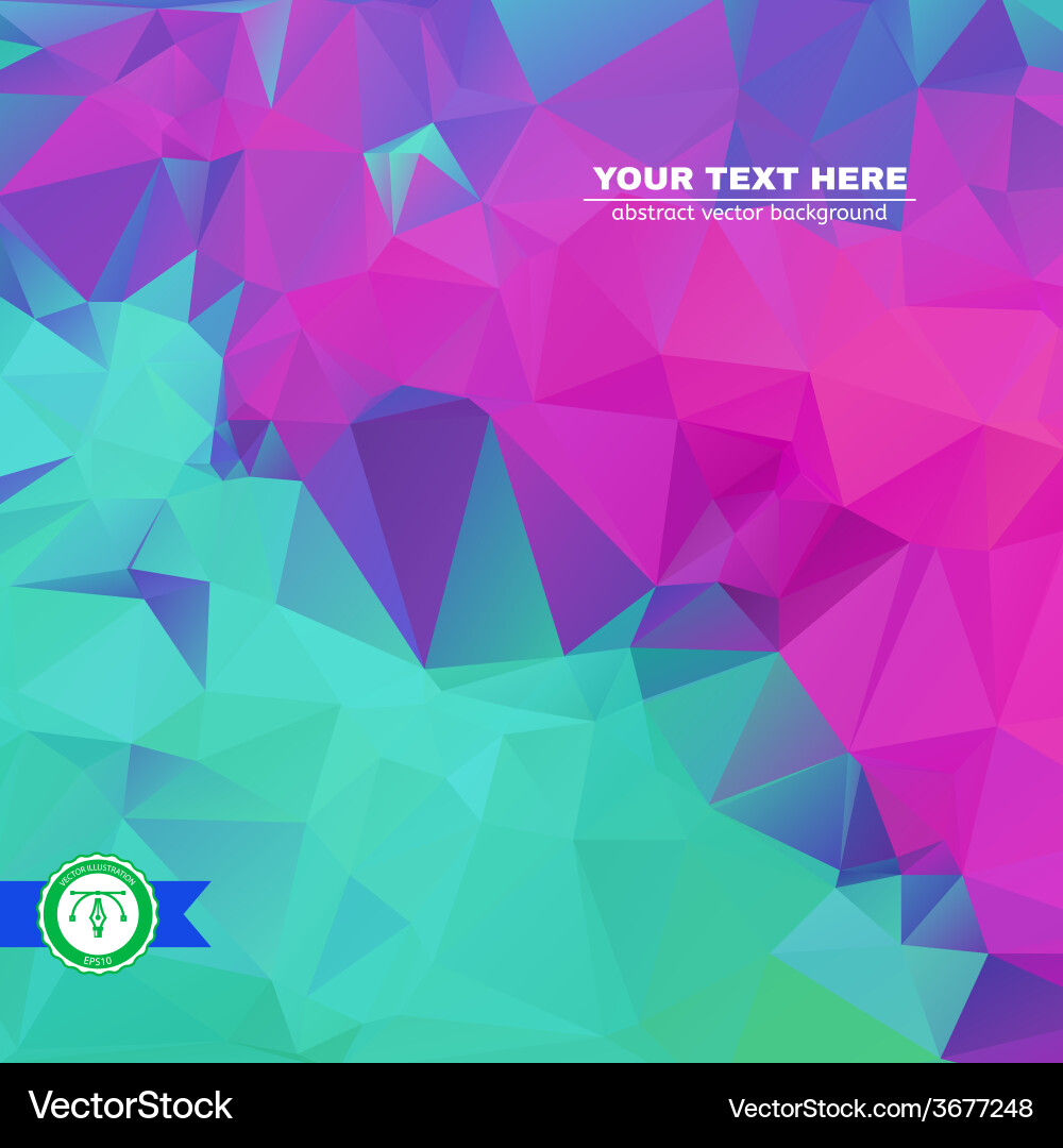 Abstract colorful triangles background Vector Image
