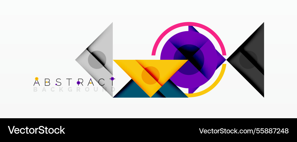 Abstract geometric composition with intersecting Vector Image