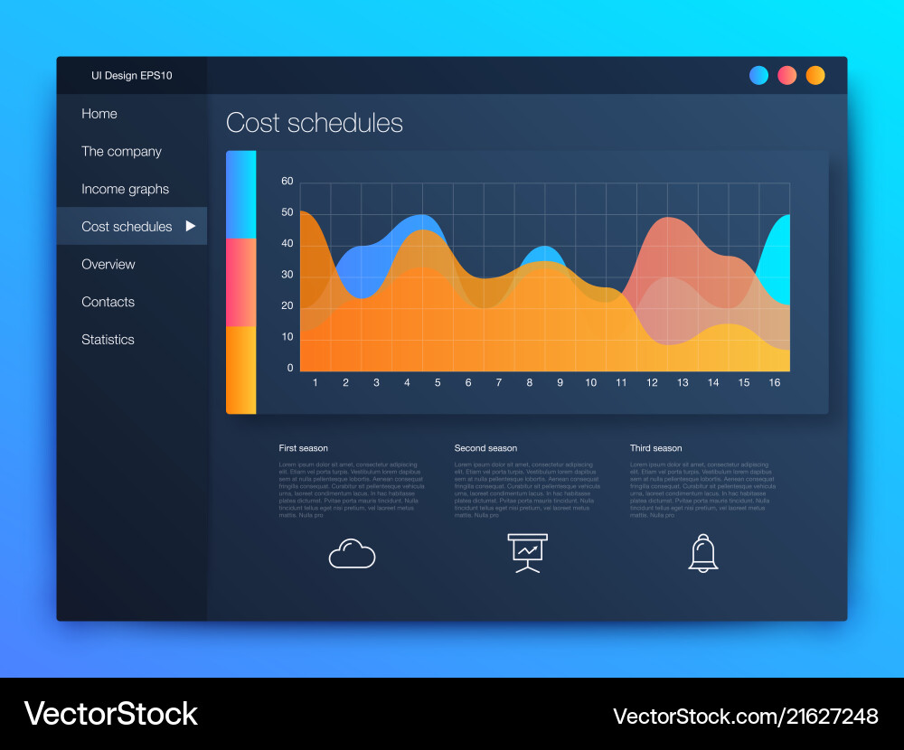 Dashboard infographic template with modern ui Dashboard infographic template with modern ui vector image