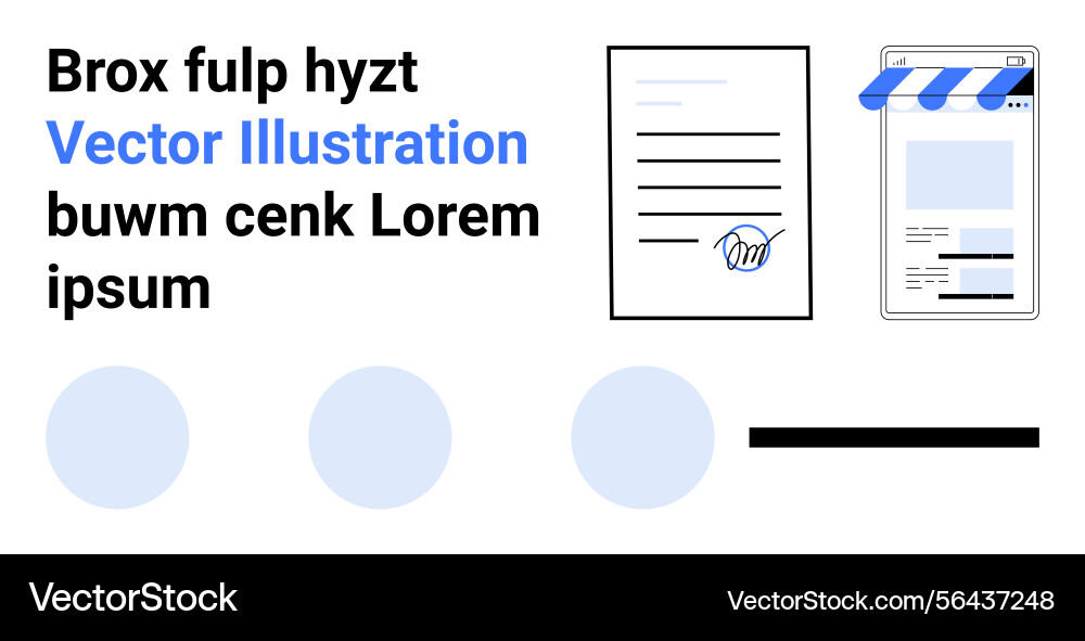 Digital signature on document and responsive web Vector Image