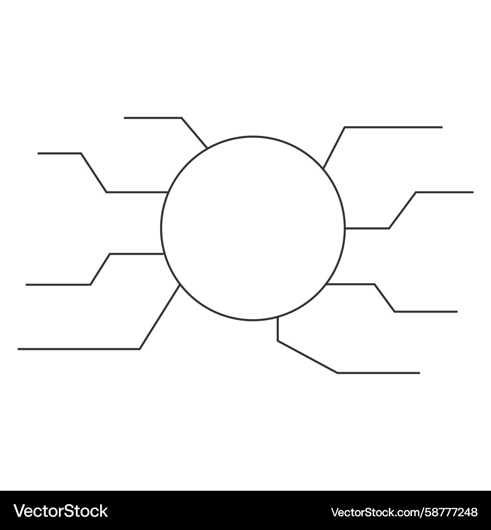 Distributed Data Network Architecture Vector Image
