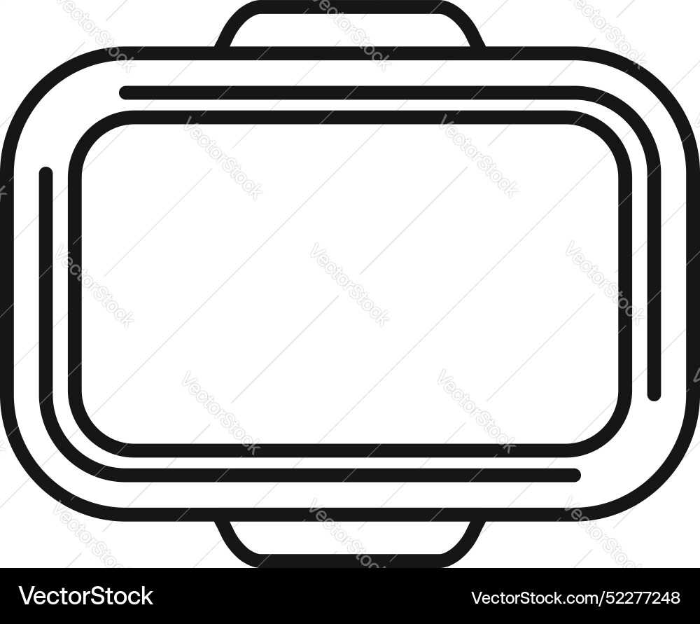 Empty plastic food container with lid open showing Empty plastic food container with lid open showing Vector Image