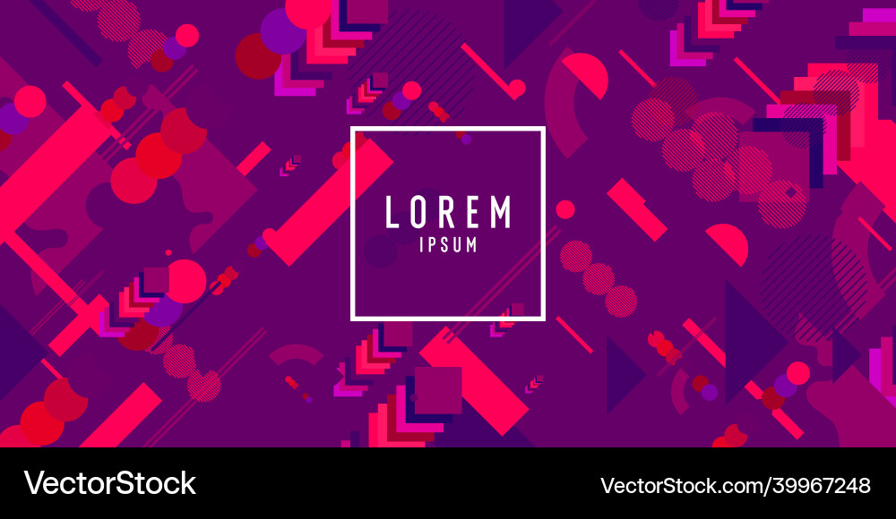 Geometric background with various shapes Vector Image