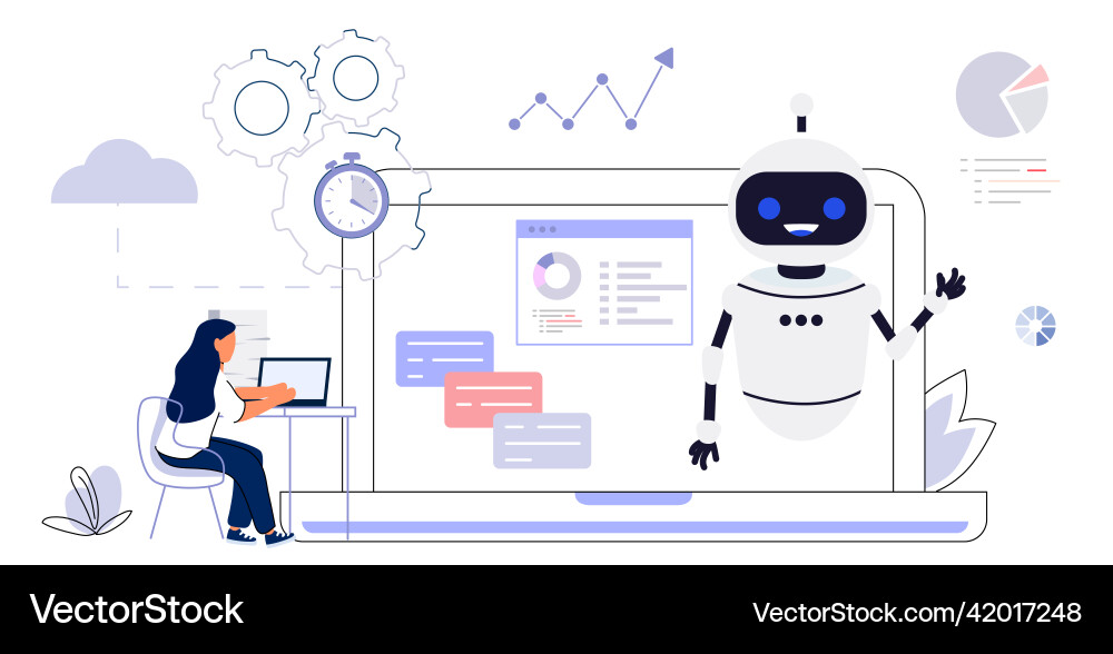 Rpa robotic process automation innovation Rpa robotic process automation innovation vector image