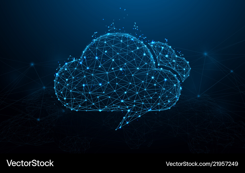 Abstract Cloud Computing Network vector image